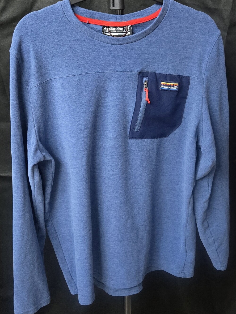 Avalanche Sweater Men Outdoor Supply Company Zipper Chest Large